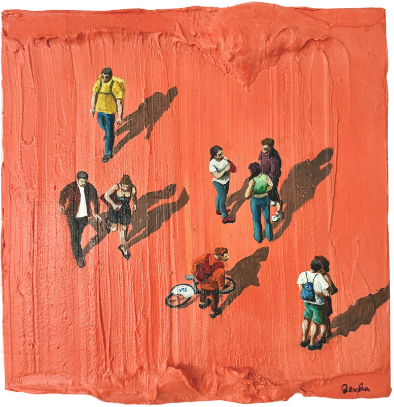 Фактурная картина «Большой город. Зарисовка»