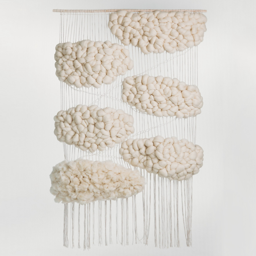 Гобелен "Облака" белый 